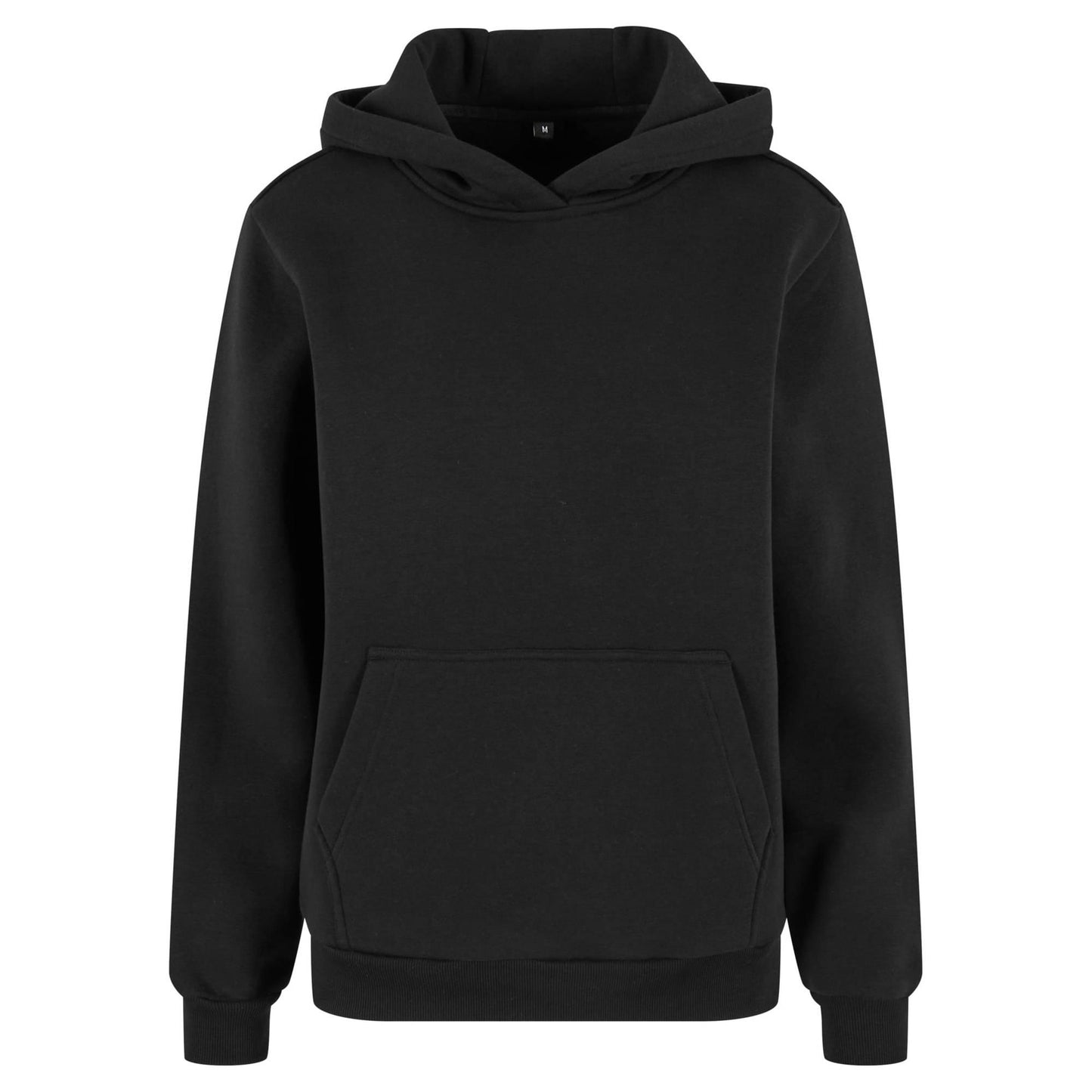 Black - Front - Build Your Brand Womens-Ladies Fluffy Hoodie