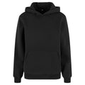 Black - Front - Build Your Brand Womens-Ladies Fluffy Hoodie
