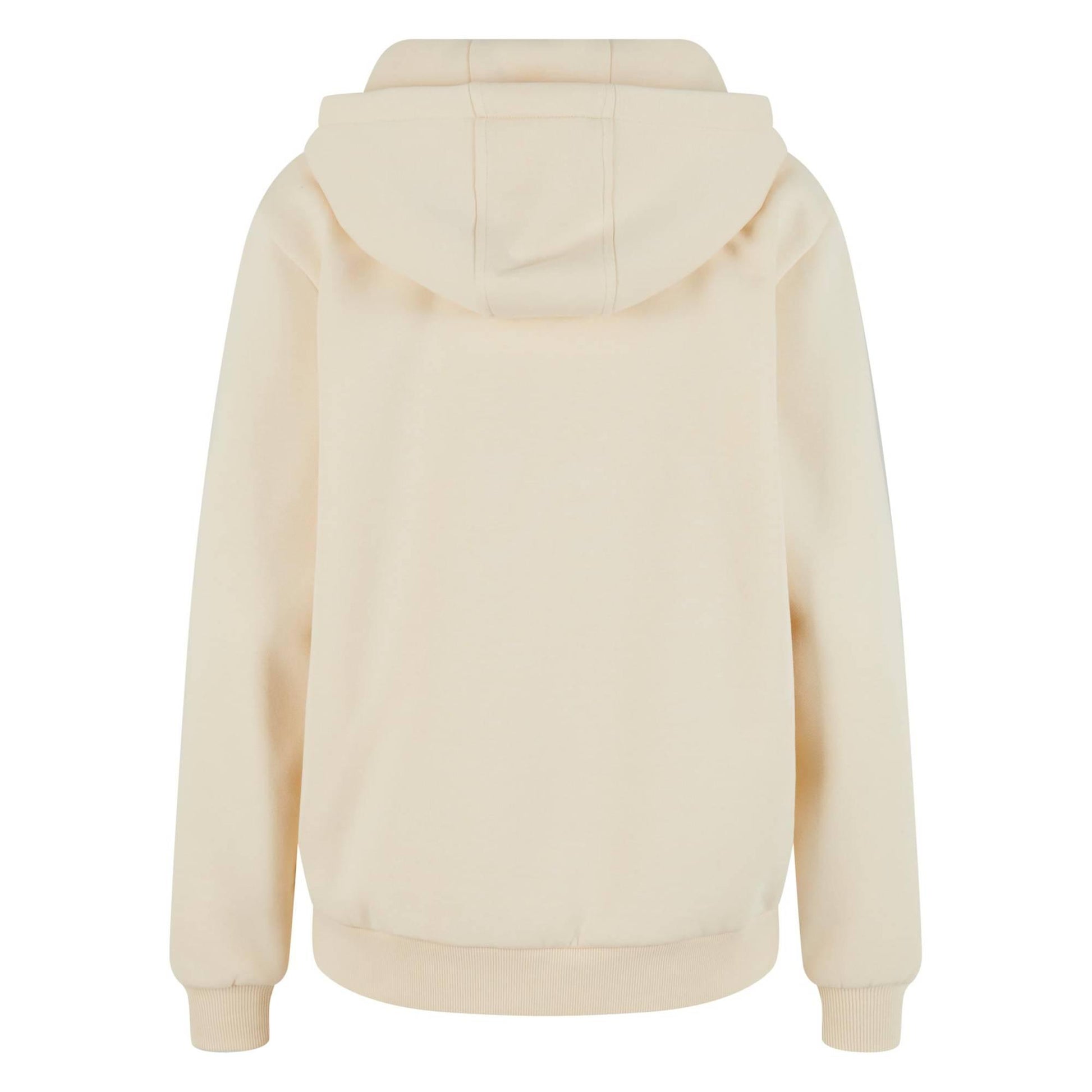 White Sand - Back - Build Your Brand Womens-Ladies Fluffy Hoodie