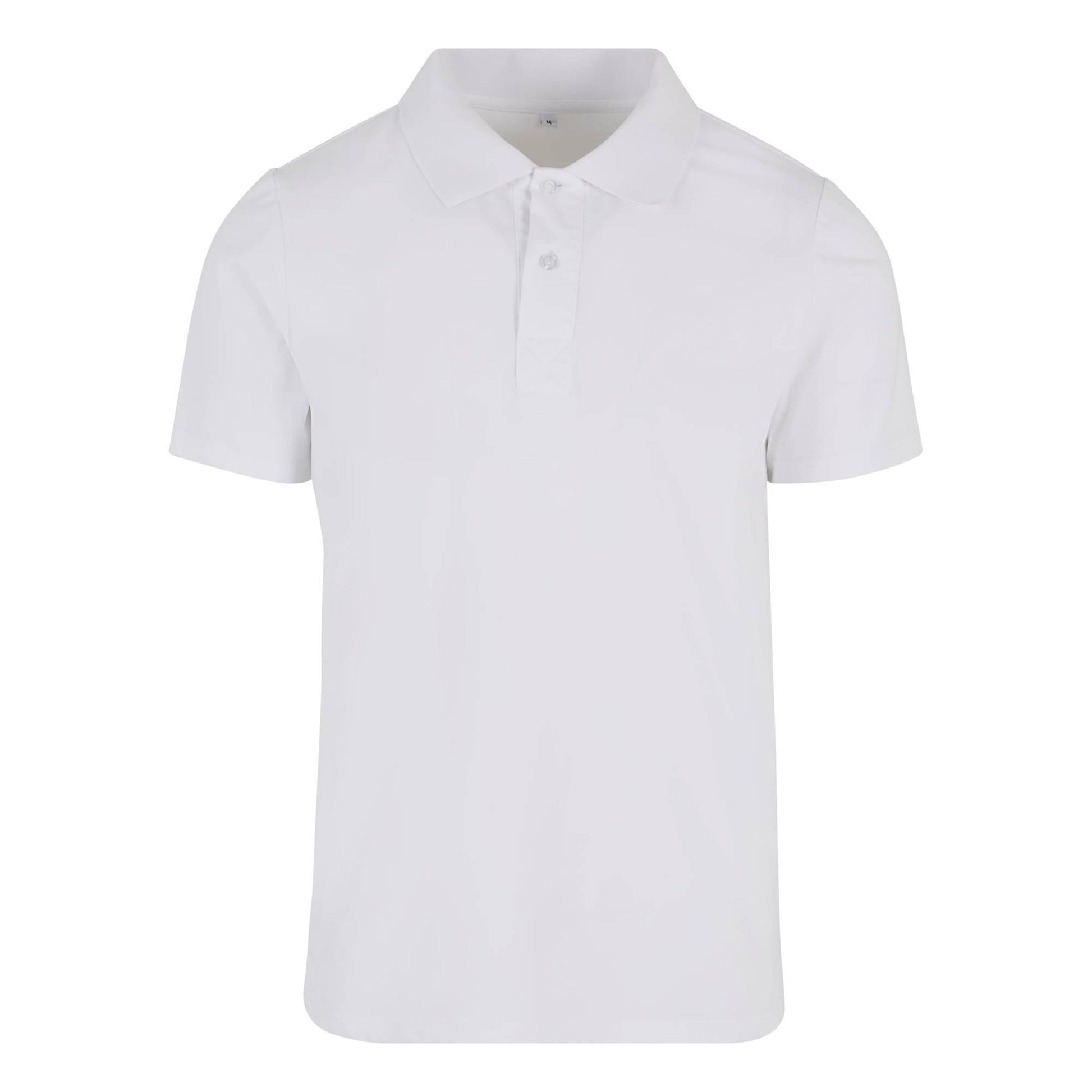 White - Front - Build Your Brand Mens Sorona Polo Shirt