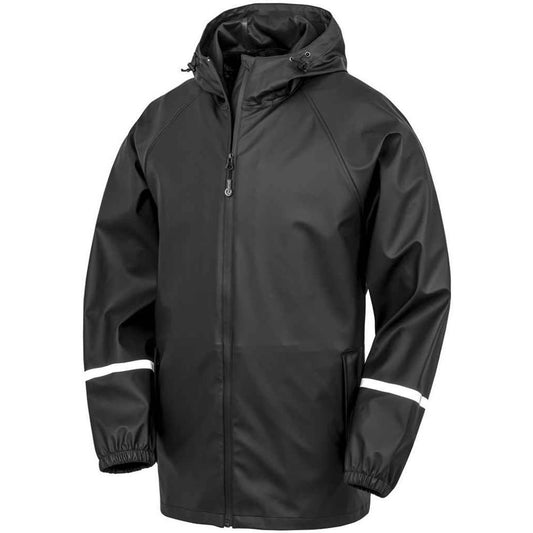 Black - Front - Result Genuine Recycled Mens Prism Waterproof Jacket