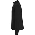 Black - Side - Front Row Mens Premium Pique Quarter Zip Top