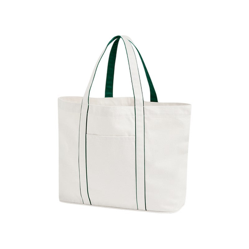White-Bottle Green - Front - Westford Mill 20L Tote Bag