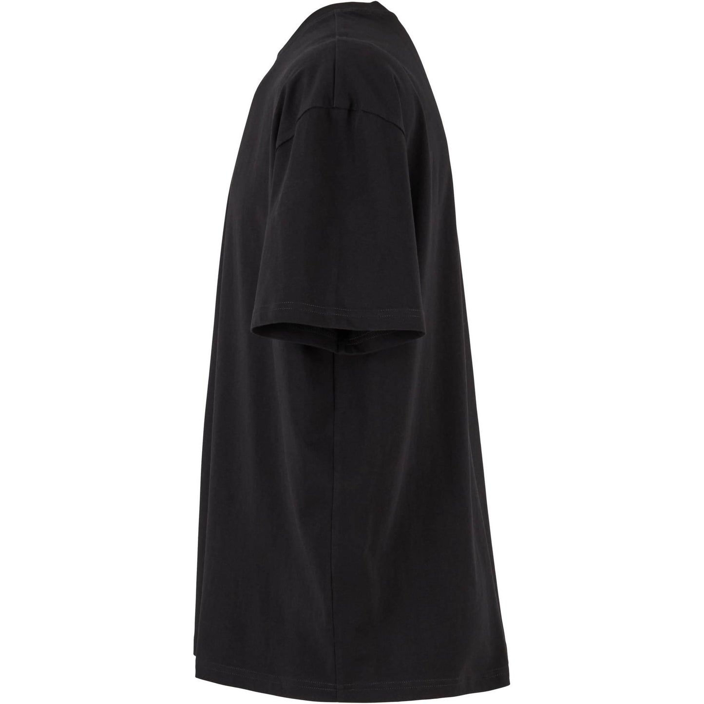 Black - Side - Build Your Brand Unisex Adult Cotton Loose T-Shirt