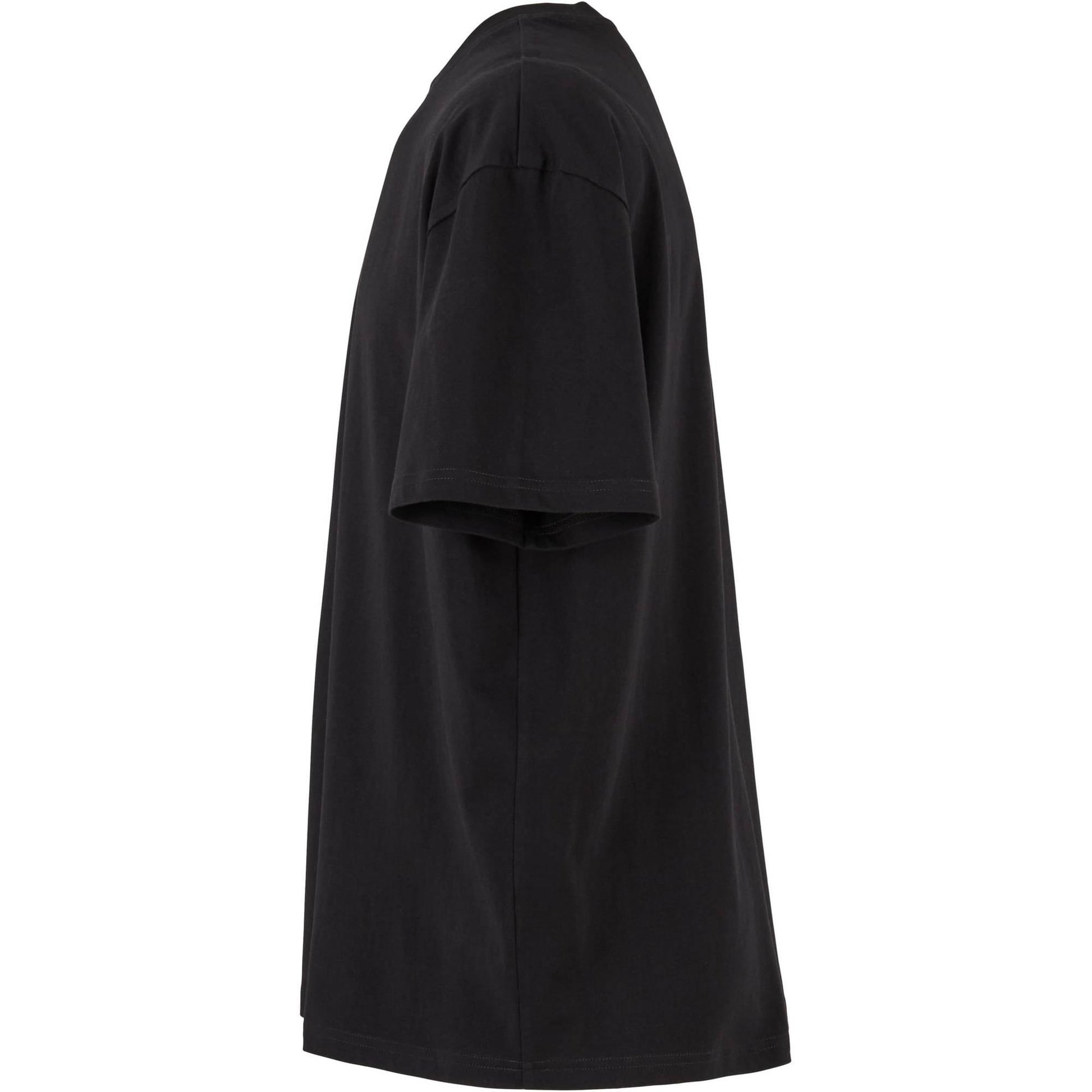 Black - Side - Build Your Brand Unisex Adult Cotton Loose T-Shirt