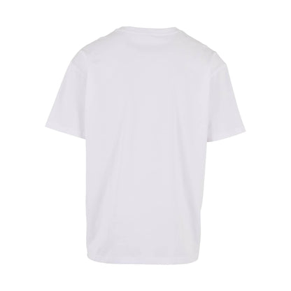 White - Back - Build Your Brand Unisex Adult Cotton Loose T-Shirt