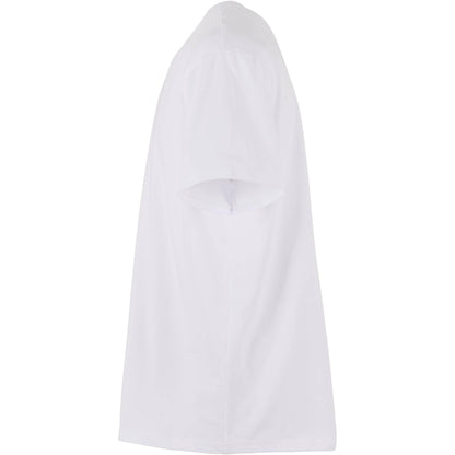 White - Side - Build Your Brand Unisex Adult Cotton Loose T-Shirt