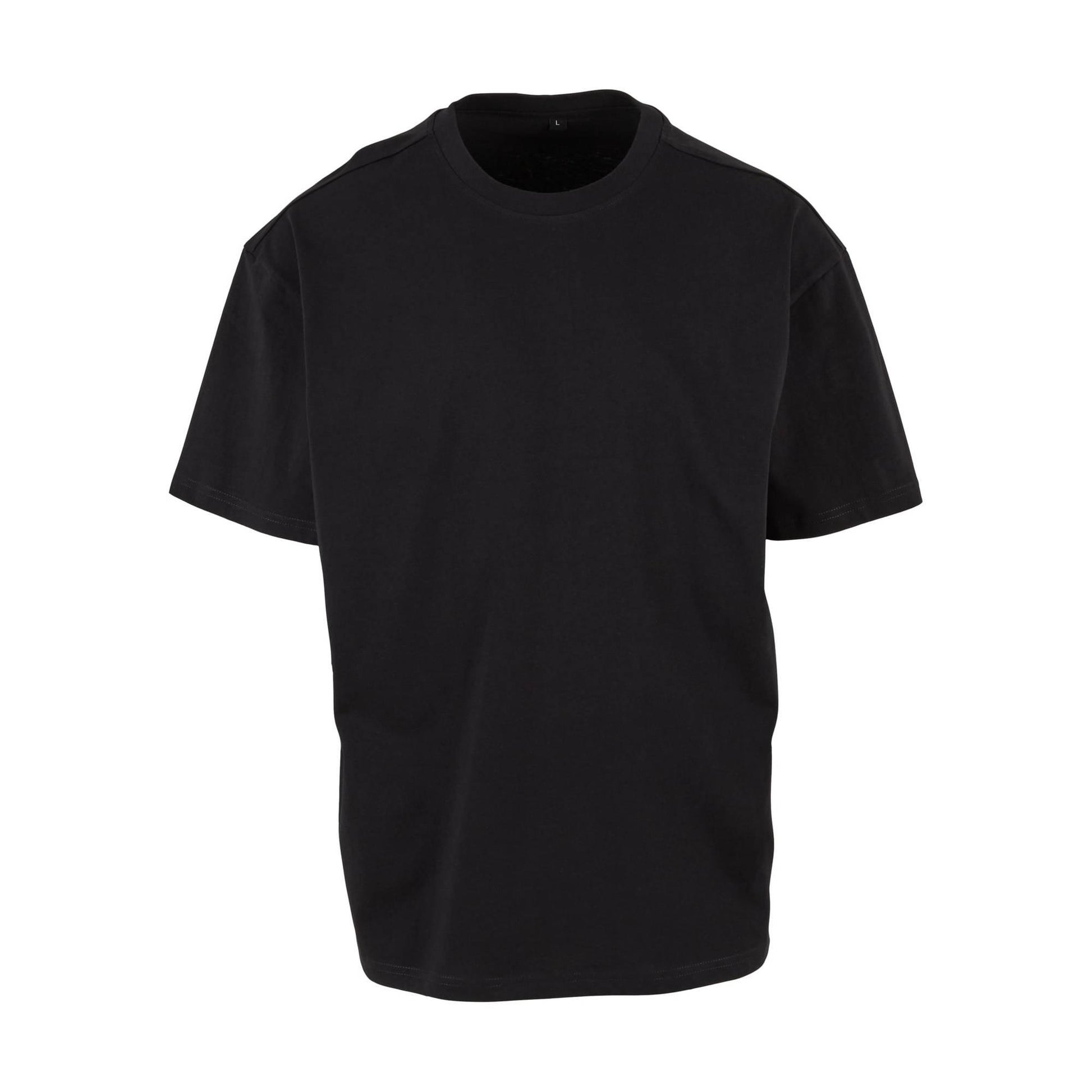 Black - Front - Build Your Brand Unisex Adult Cotton Loose T-Shirt