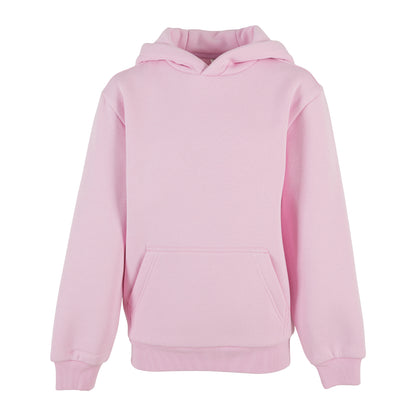 Soft Pink - Front - Build Your Brand Childrens-Kids Fluffy Hoodie