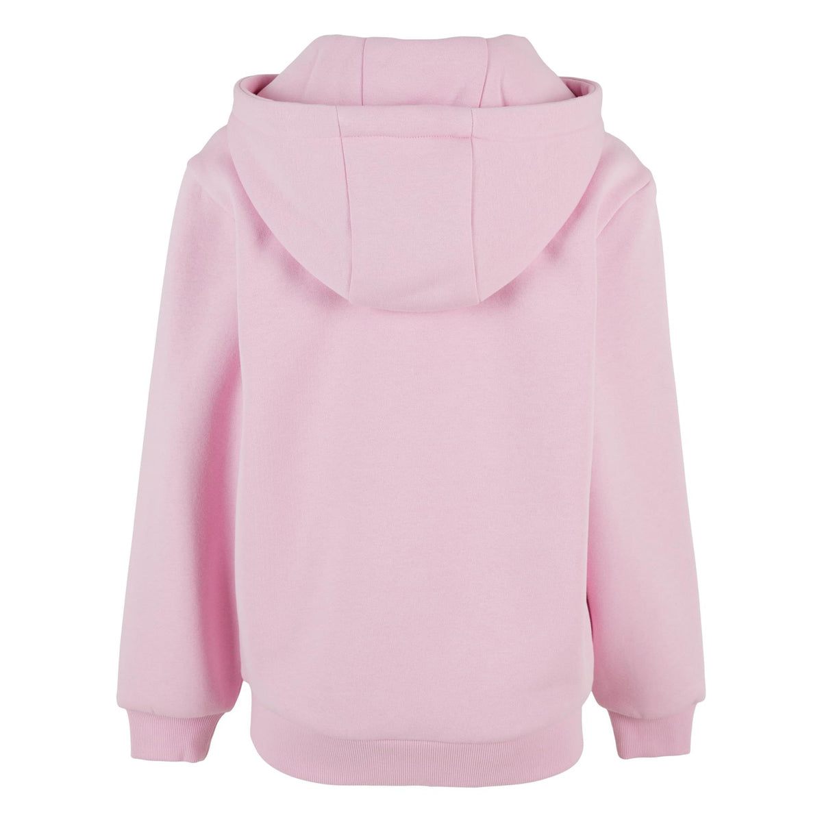 Soft Pink - Back - Build Your Brand Childrens-Kids Fluffy Hoodie