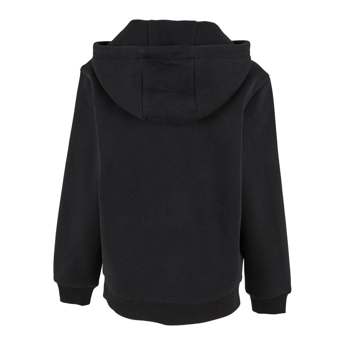 Black - Back - Build Your Brand Childrens-Kids Fluffy Hoodie