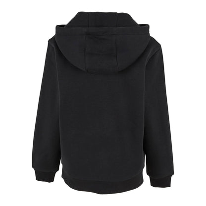 Black - Back - Build Your Brand Childrens-Kids Fluffy Hoodie