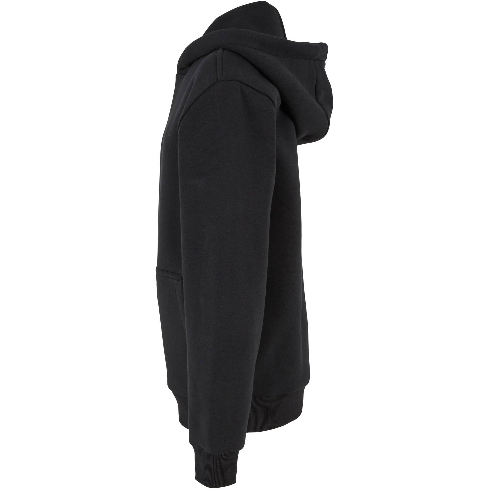 Black - Side - Build Your Brand Childrens-Kids Fluffy Hoodie