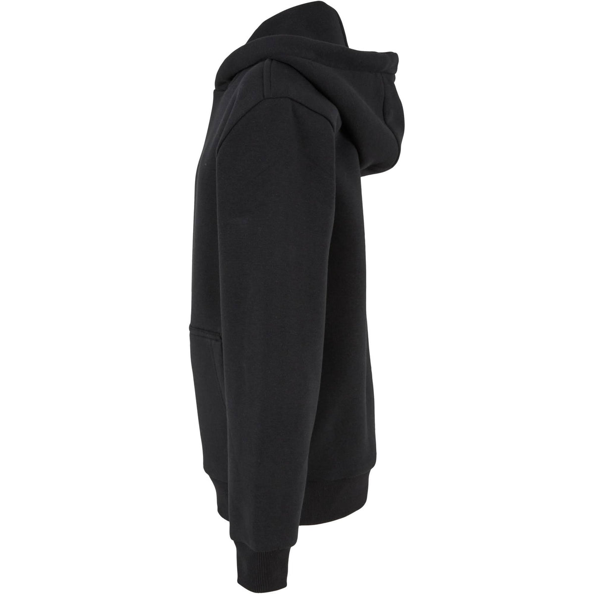 Black - Side - Build Your Brand Childrens-Kids Fluffy Hoodie