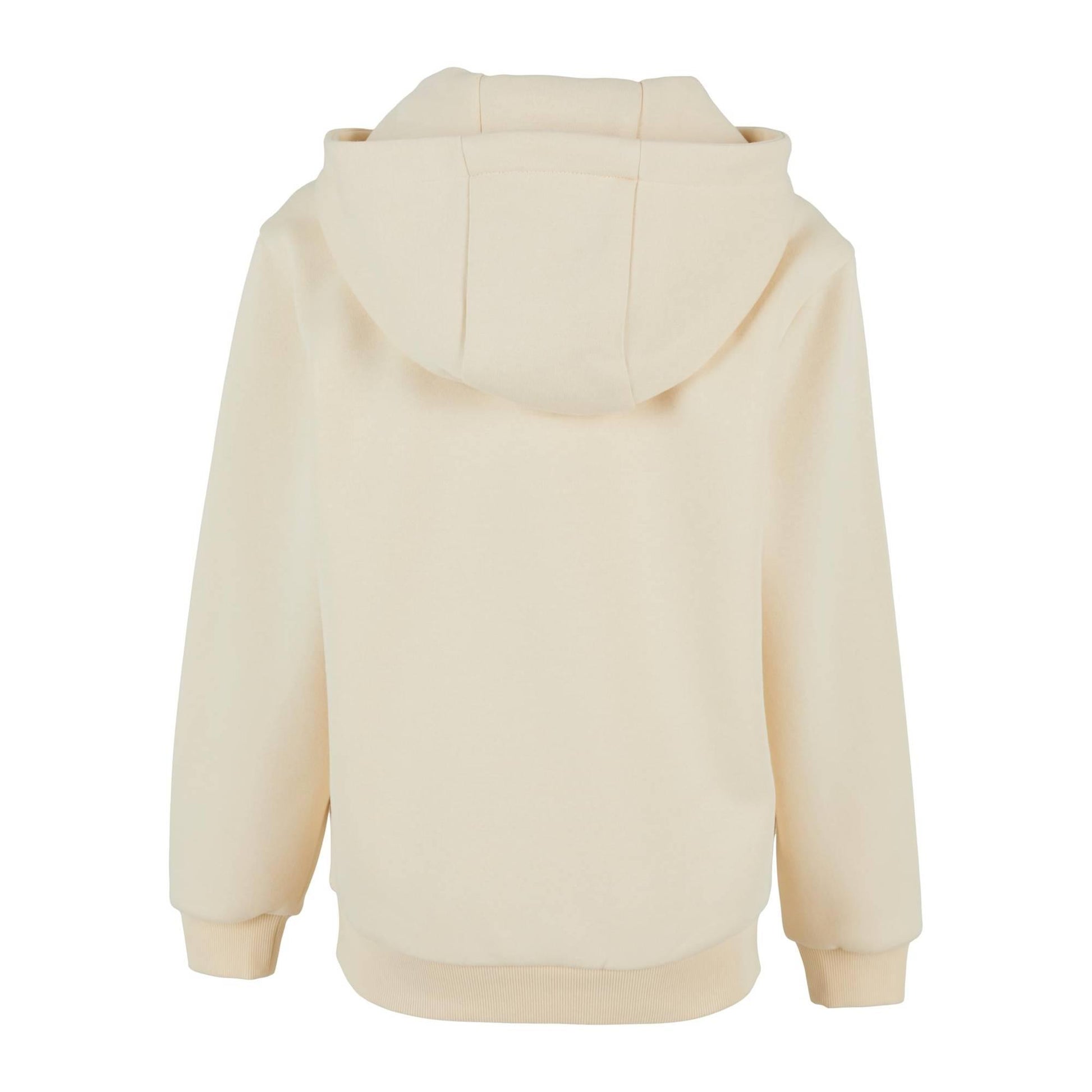 White Sand - Back - Build Your Brand Childrens-Kids Fluffy Hoodie