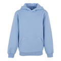 Powder Blue - Front - Build Your Brand Childrens-Kids Fluffy Hoodie