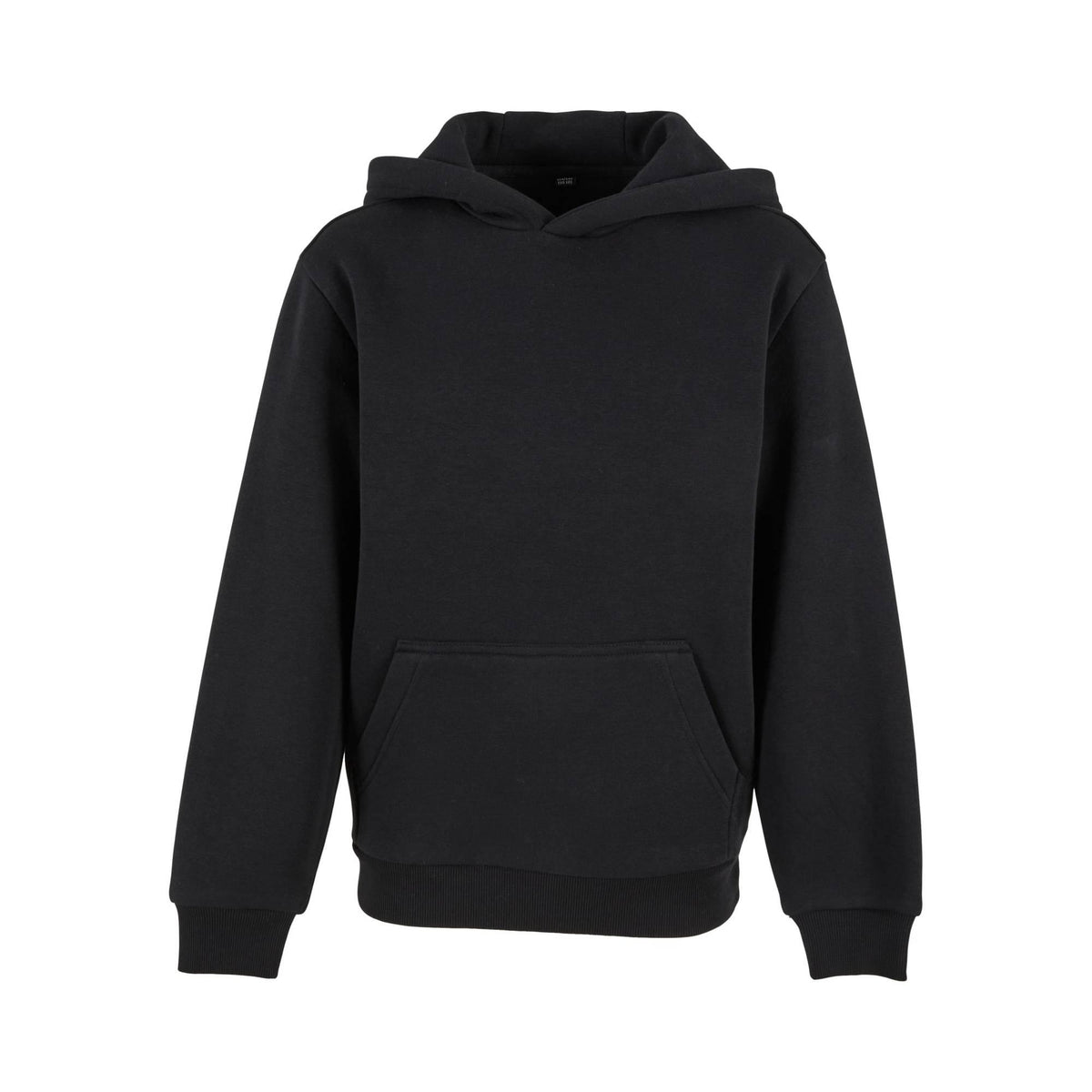 Black - Front - Build Your Brand Childrens-Kids Fluffy Hoodie