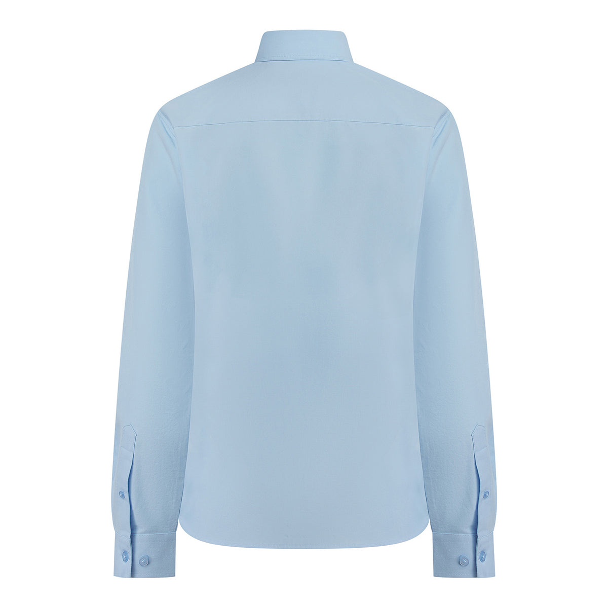 Blue - Back - Henbury Womens-Ladies Cotton Feel CoolPlus Long-Sleeved Shirt