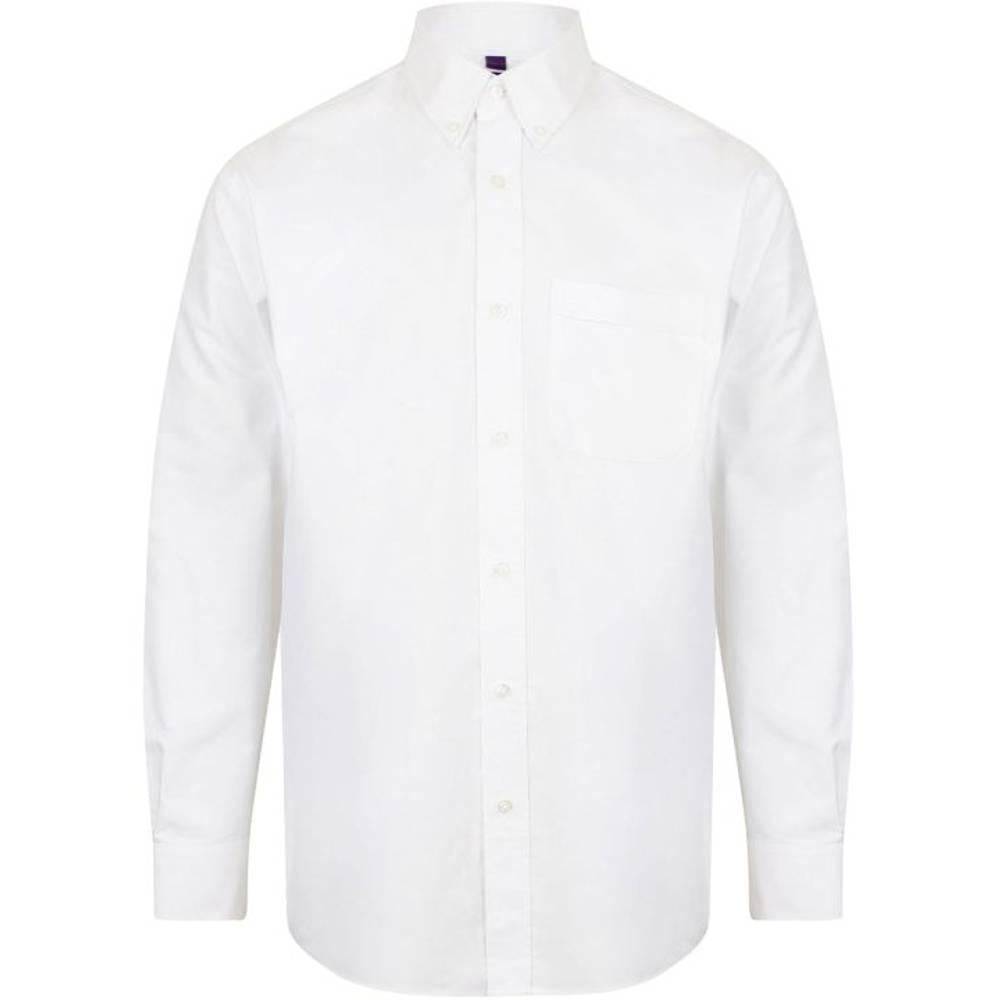 White - Front - Henbury Mens Cotton Feel CoolPlus Shirt