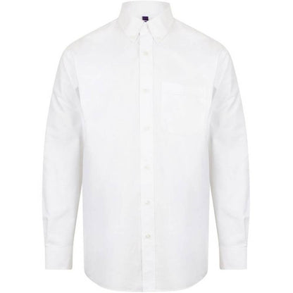 White - Front - Henbury Mens Cotton Feel CoolPlus Shirt