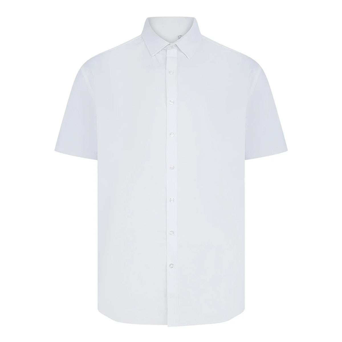 White - Front - Henbury Mens Cotton Feel CoolPlus Short-Sleeved Shirt