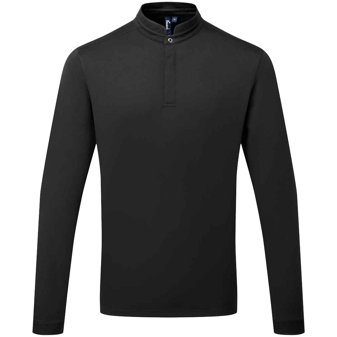 Black - Front - Premier Mens Essential Coolchecker Long-Sleeved Chef Shirt