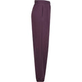 Plum Purple - Back - Build Your Brand Womens-Ladies Fluffy Sweatpants