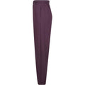Plum Purple - Side - Build Your Brand Womens-Ladies Fluffy Sweatpants