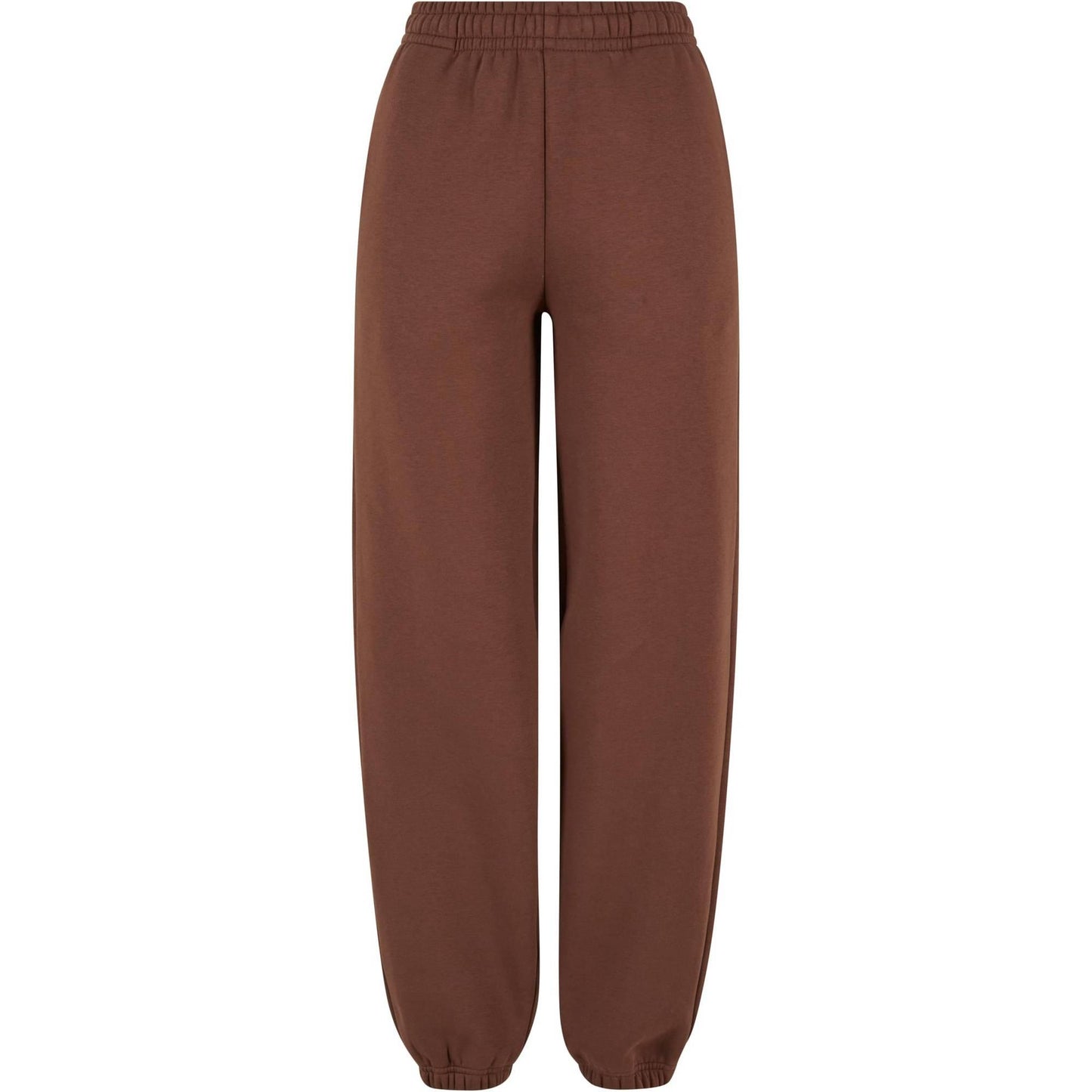 Chocolate Brown - Front - Build Your Brand Womens-Ladies Fluffy Sweatpants