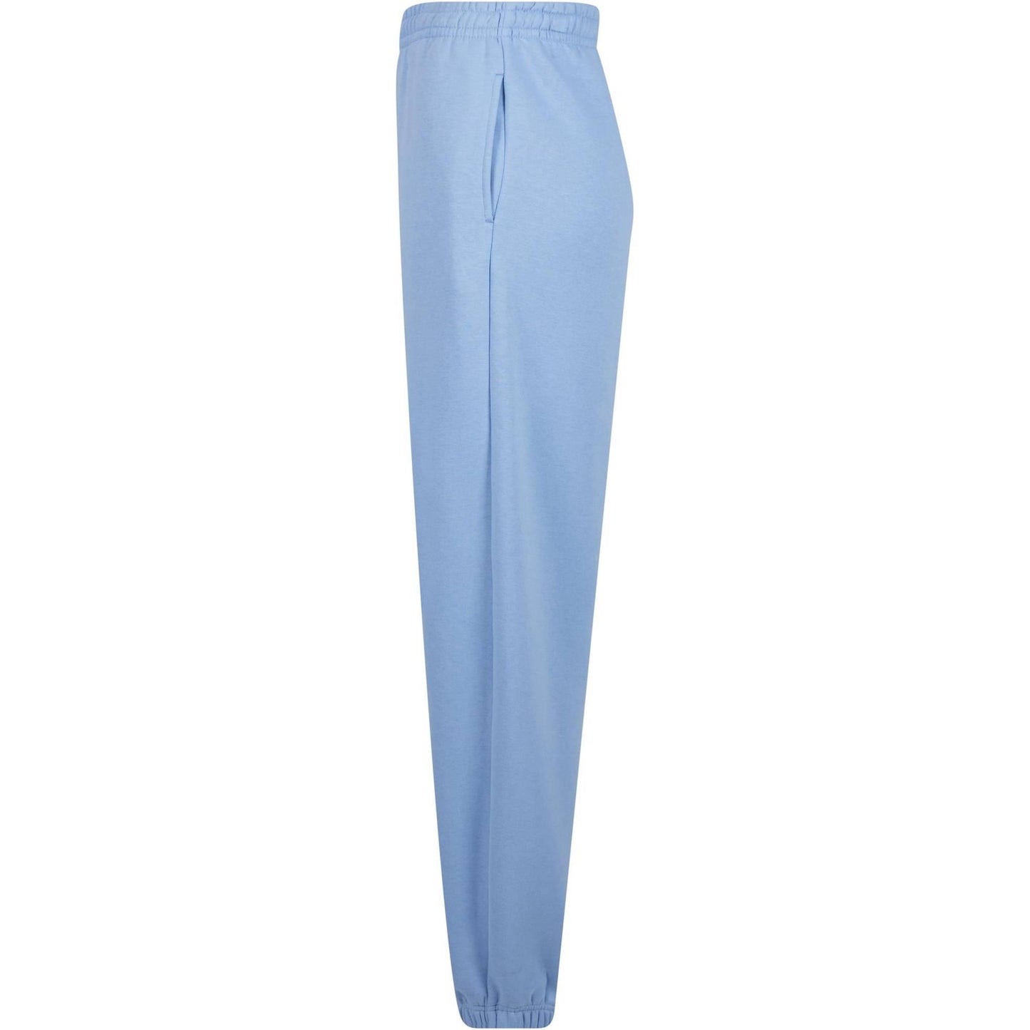 Powder Blue - Side - Build Your Brand Womens-Ladies Fluffy Sweatpants