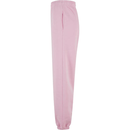 Soft Pink - Side - Build Your Brand Womens-Ladies Fluffy Sweatpants