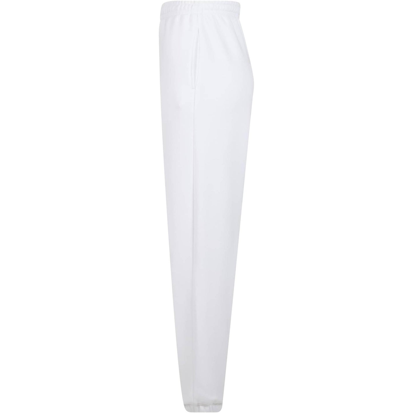 White - Side - Build Your Brand Womens-Ladies Fluffy Sweatpants