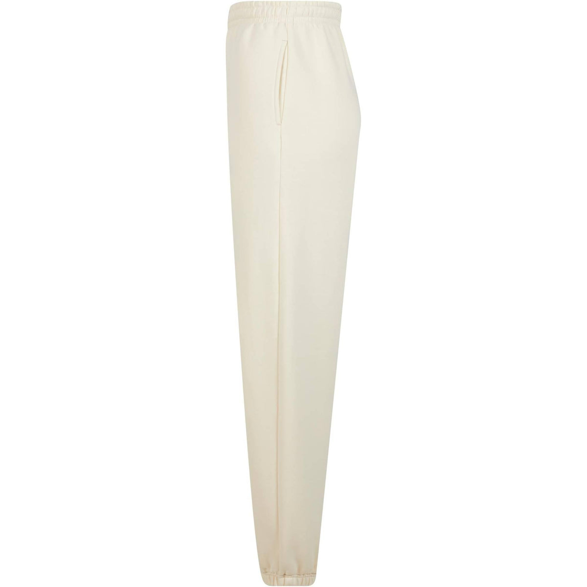 White Sand - Side - Build Your Brand Womens-Ladies Fluffy Sweatpants