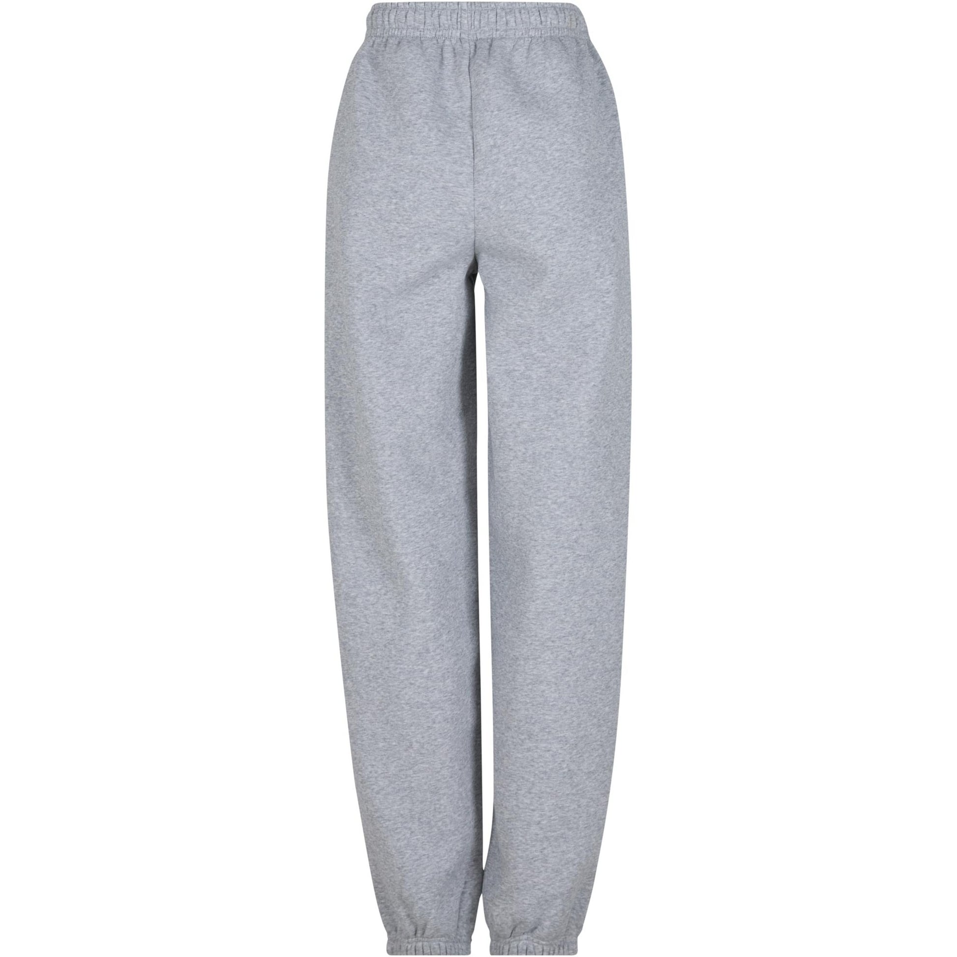 Heather Grey - Back - Build Your Brand Womens-Ladies Fluffy Sweatpants