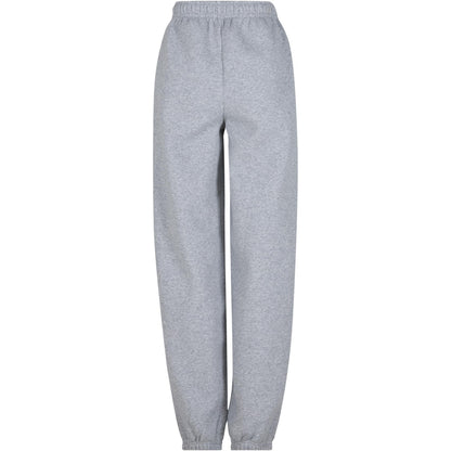 Heather Grey - Back - Build Your Brand Womens-Ladies Fluffy Sweatpants