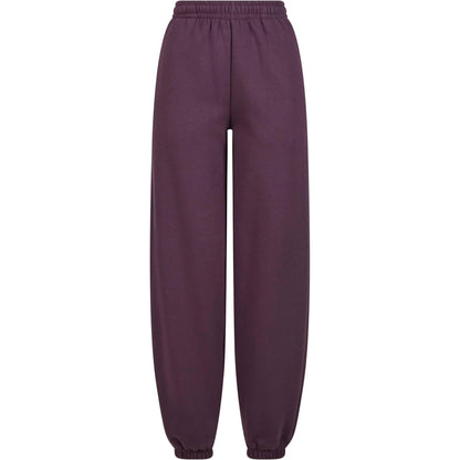 Plum Purple - Front - Build Your Brand Womens-Ladies Fluffy Sweatpants