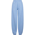 Powder Blue - Front - Build Your Brand Womens-Ladies Fluffy Sweatpants