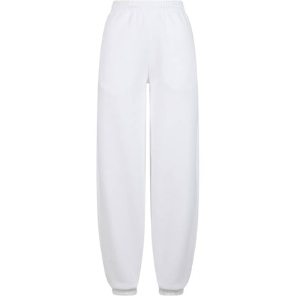 White - Front - Build Your Brand Womens-Ladies Fluffy Sweatpants