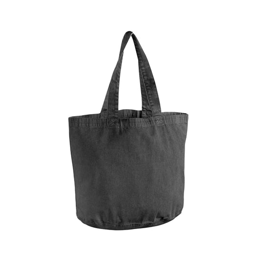 Vintage Black - Front - Westford Mill Garment Dyed 29L Tote Bag