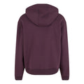 Plum Purple - Back - Build Your Brand Unisex Adult Fluffy Full Zip Hoodie