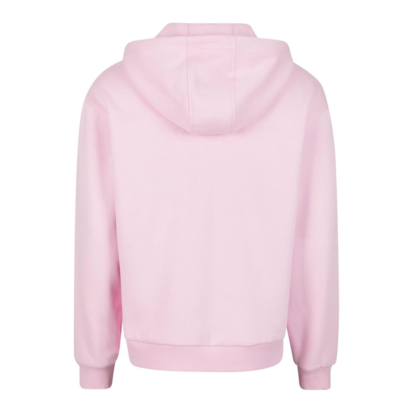 Soft Pink - Back - Build Your Brand Unisex Adult Fluffy Full Zip Hoodie