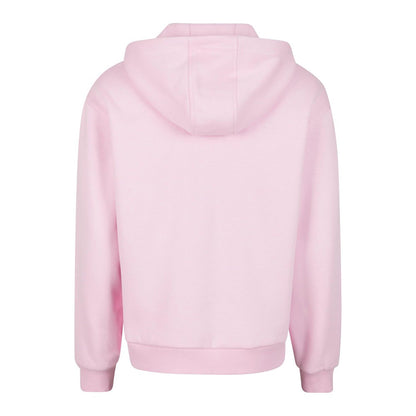 Soft Pink - Back - Build Your Brand Unisex Adult Fluffy Full Zip Hoodie