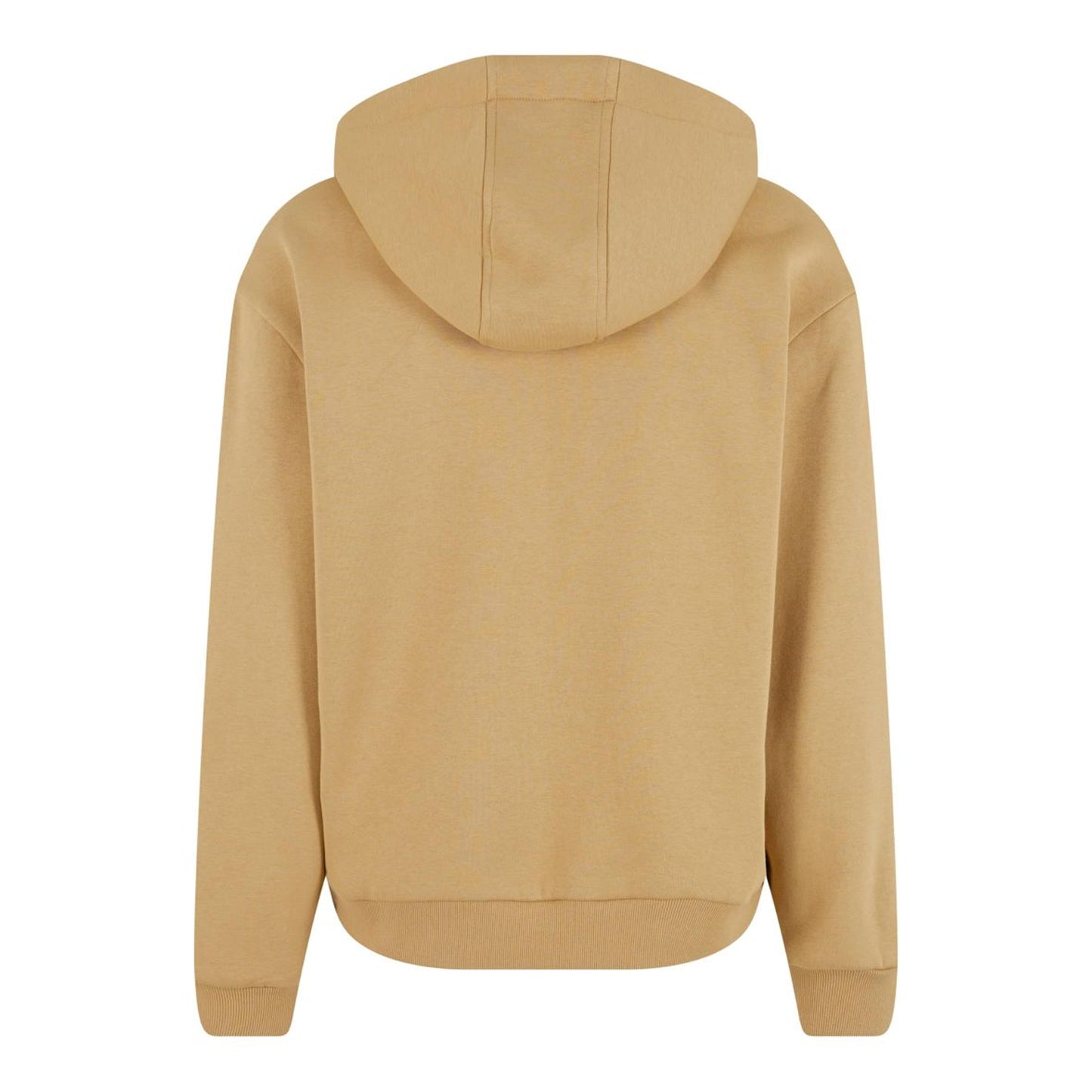 Union Beige - Back - Build Your Brand Unisex Adult Fluffy Full Zip Hoodie