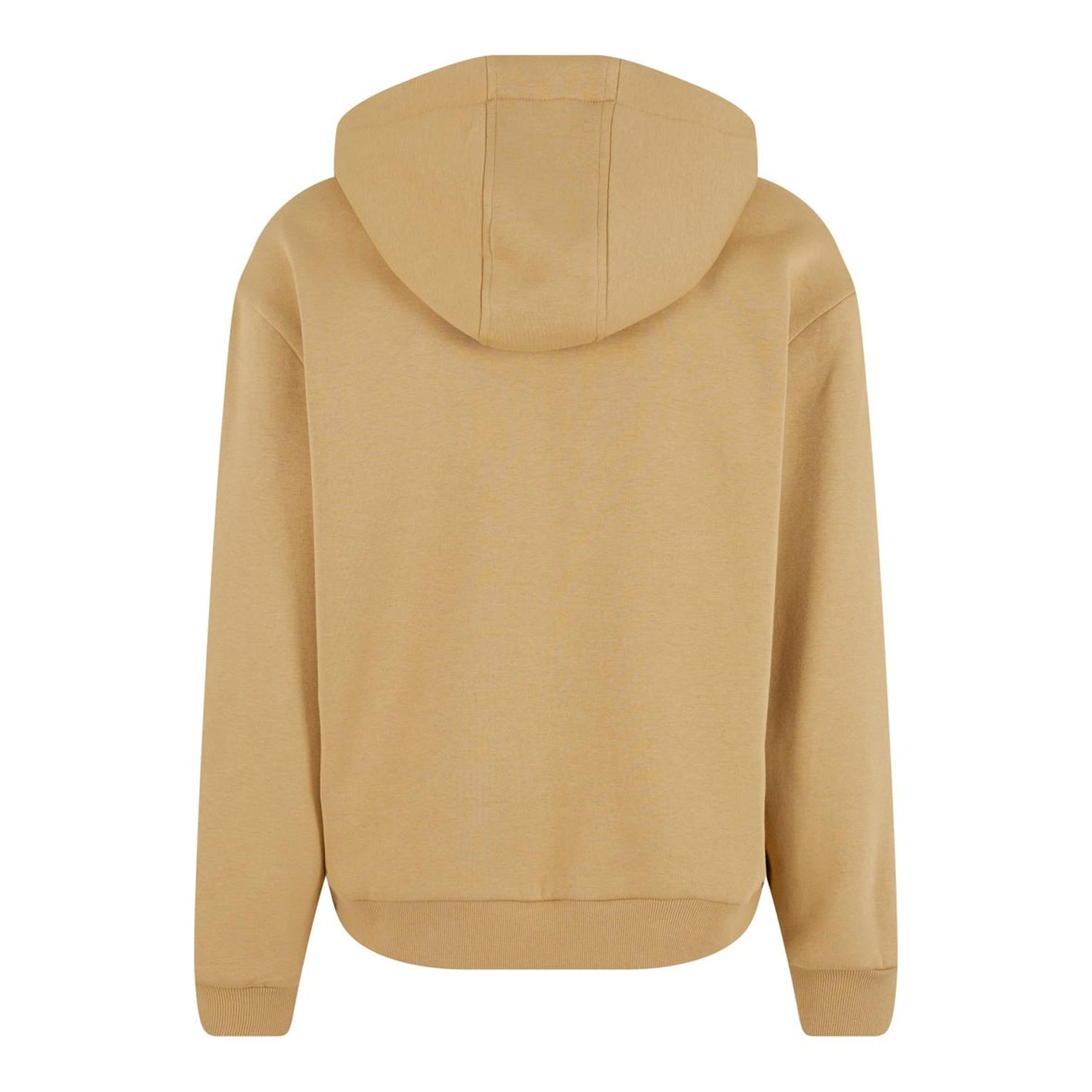 Union Beige - Back - Build Your Brand Unisex Adult Fluffy Full Zip Hoodie