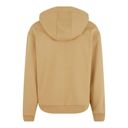 Union Beige - Back - Build Your Brand Unisex Adult Fluffy Full Zip Hoodie