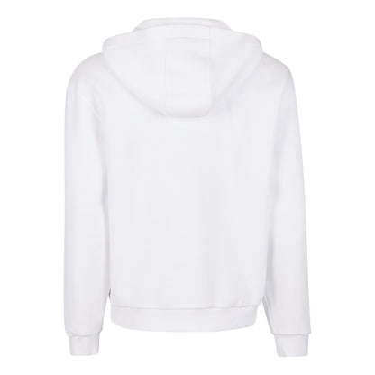 White - Back - Build Your Brand Unisex Adult Fluffy Full Zip Hoodie
