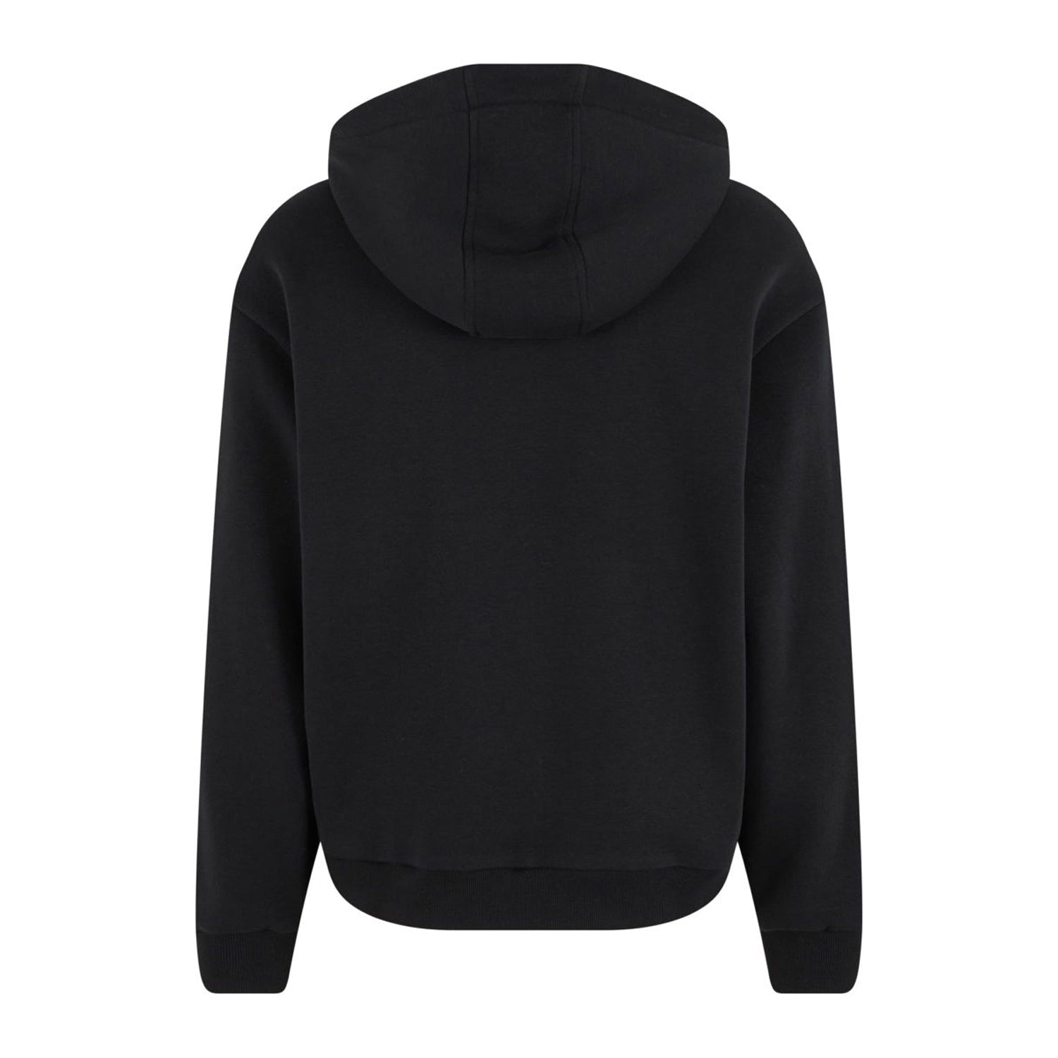 Black - Back - Build Your Brand Unisex Adult Fluffy Full Zip Hoodie