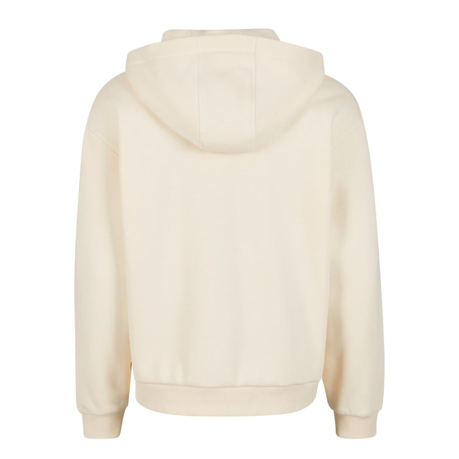 White Sand - Back - Build Your Brand Unisex Adult Fluffy Full Zip Hoodie