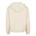 White Sand - Back - Build Your Brand Unisex Adult Fluffy Full Zip Hoodie