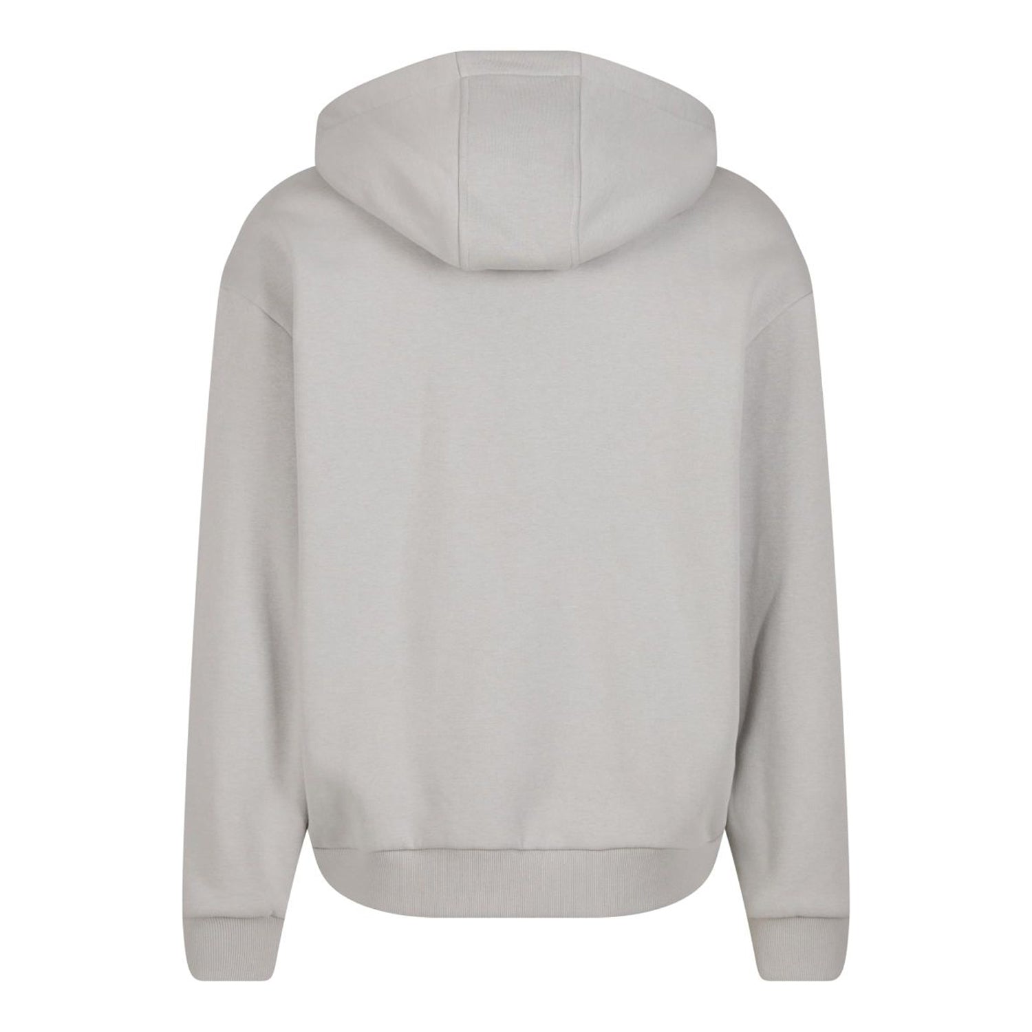 Light Asphalt - Back - Build Your Brand Unisex Adult Fluffy Full Zip Hoodie